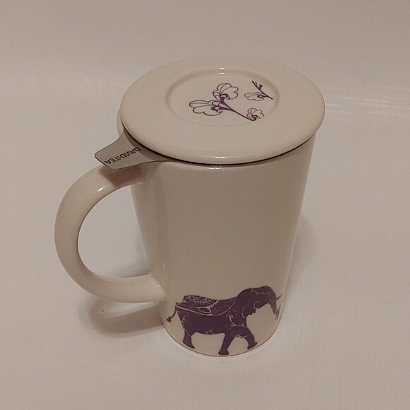 RARE Davids Tea Purple Elephant Troop Mug Perfect MUG BNIP Discontinued Davids T - Picture 6 of 14